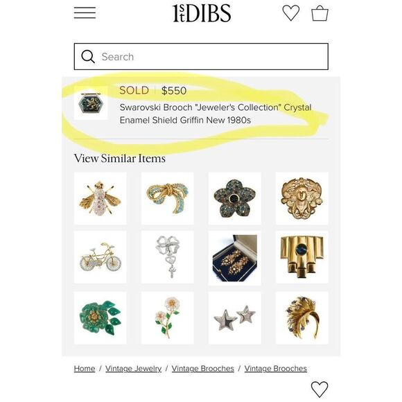 SWAROVSKI 80s Maximalism GoldTone Green Enamel Medieval Cosplay Shield Brooch - Picture 7 of 7